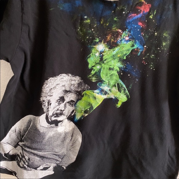 Einstein Girly Scoop Neck Psychedelic Smoke Tshirt - Picture 2 of 4